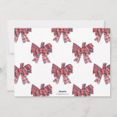 Kerst Plaid Bow Chinoiserie Topiary Tree Foto Feestdagenkaart (Achterkant)