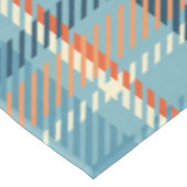 Kerst Plaid Check blauw beige wit patroon Tafelkleed (Gekanteld)