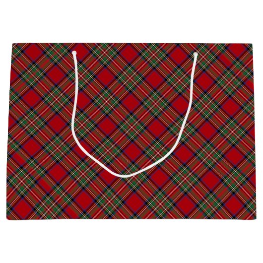Kerst Plaid Clan Stewart Red Tartan Groot Cadeauzakje (Voorkant)