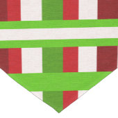 Kerst Plaid Diagonal in rood, groen en wit Korte Tafelloper (Hoek)
