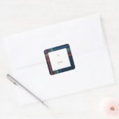 Kerst plaid eenvoudig te kopen van vakantie cadeau vierkante sticker (Envelop)