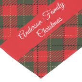 Kerst Plaid familienaam of aangepaste tekst Korte Tafelloper (Hoek)