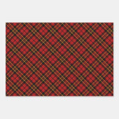 Kerst Plaid Feestelijke Tartan Inpakpapier Vel (Voorkant 3)