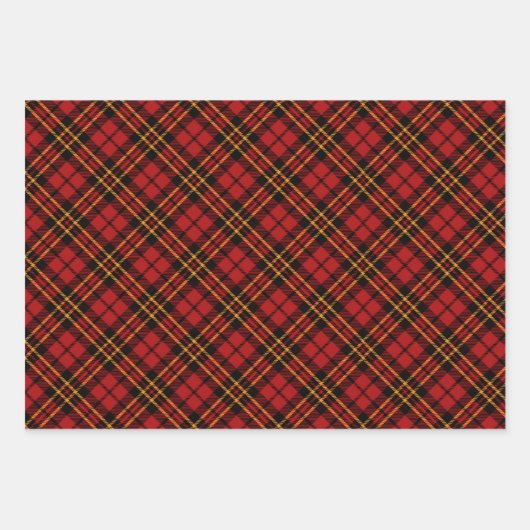 Kerst Plaid Feestelijke Tartan Inpakpapier Vel (Voorkant 3)