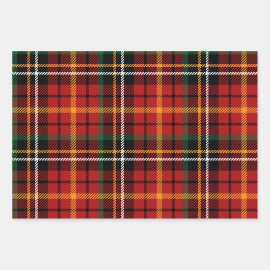 Kerst Plaid Feestelijke Tartan Inpakpapier Vel (Voorkant)