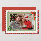 Kerst Plaid Foto Vakantie Kaart (Voorkant / Achterkant)