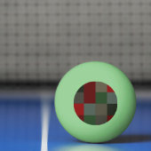 Kerst Plaid Glow in donkergroen ontwerp Pingpongbal (Net)