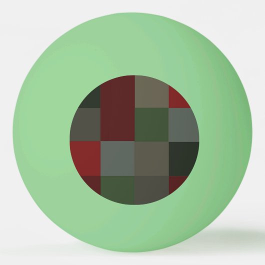 Kerst Plaid Glow in donkergroen ontwerp Pingpongbal (Voorkant)
