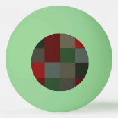 Kerst Plaid Glow in donkergroen ontwerp Pingpongbal (Achterkant)