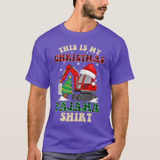 Kerst Plaid Graafmachine Grappige Kerst Pyjama jon T-shirt