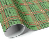  Kerst Plaid Groen en Rood Cadeaupapier (Rol Hoek)