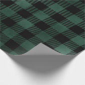 Kerst Plaid Groene Winter Flanel Rustiek Cadeaupapier (Hoek)