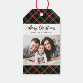 Kerst Plaid Kerst Foto Gift Label Cadeaulabel