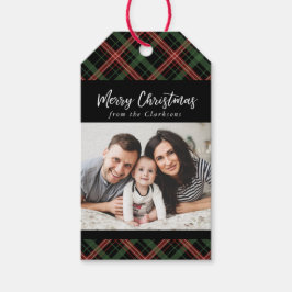 Kerst Plaid Kerst Foto Gift Label Cadeaulabel