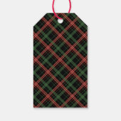 Kerst Plaid Kerst Foto Gift Label Cadeaulabel (Achterkant)