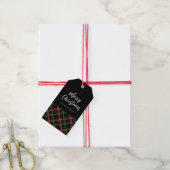 Kerst Plaid, Kerst Gift Label Cadeaulabel (Met Touw)