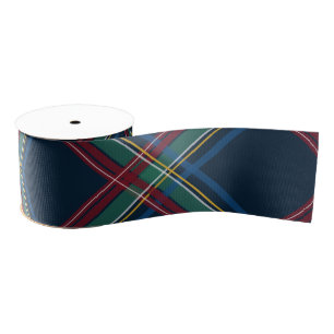 Kerst plaid klassieke marine vakantie grosgrain lint