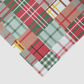 Kerst Plaid Linnen Tissuepapier (Detail)