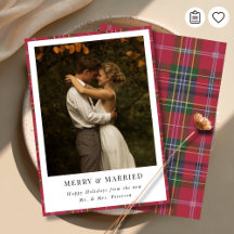 Kerst Plaid 'Merry and Married' Foto voor Jonggehu