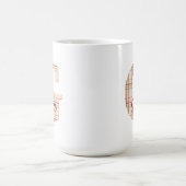Kerst plaid monogram gepersonaliseerd koffiemok (Center)