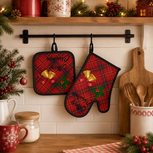 Kerst Plaid Ovenwant & Pannenlap Set