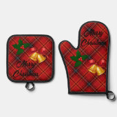 Kerst Plaid Ovenwant & Pannenlap Set (Voorkant)