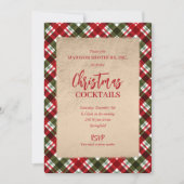 Kerst Plaid Party Kaart (Voorkant)