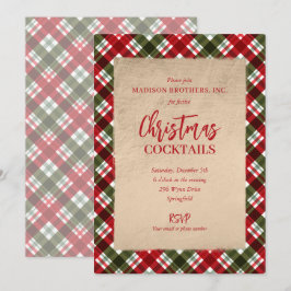 Kerst Plaid Party Kaart