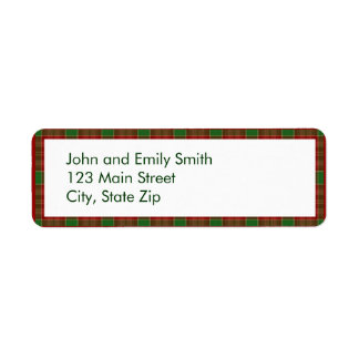 Kerst Plaid Retouradres Labels