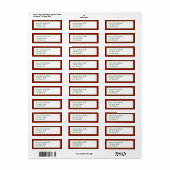 Kerst Plaid Retouradres Labels (Full Sheet)