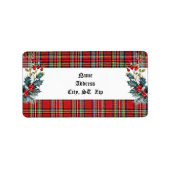 Kerst Plaid Retouradres Labels (Voorkant)
