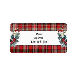 Kerst Plaid Retouradres Labels