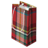 Kerst Plaid Rood Groen Rustiek Klein Cadeauzakje (Achterkant Gekanteld)