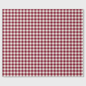 Kerst Plaid Rood Witte Gingham Geruite Patroon Cadeaupapier (Vlak)