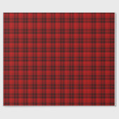 Kerst Plaid Rood & Zwart Cadeaupapier (Vlak)