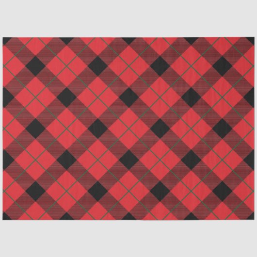 Kerst Plaid Serie Ontwerp 1 Tissuepapier (Voorkant)