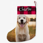 Kerst Plaid Shirt Custom Pet Foto Kleine Kerstsok (Achterkant)