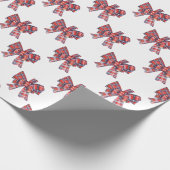 Kerst Plaid Tartan Bow Cadeaupapier (Hoek)