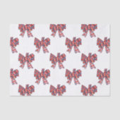 Kerst Plaid Tartan Bow Tissuepapier (Voorkant)