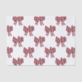 Kerst Plaid Tartan Bow Tissuepapier