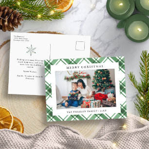 Kerst Plaid Vakantie Ansichtkaart Feestdagenkaart