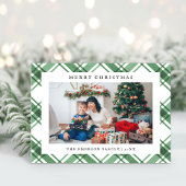 Kerst Plaid Vakantie Ansichtkaart Feestdagenkaart