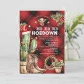 Kerst Plaid Vakantie Hoedown Cowboy Western Kaart (Staand voorkant)