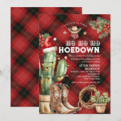 Kerst Plaid Vakantie Hoedown Cowboy Western Kaart (Voorkant / Achterkant)