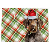 Kerst Plaid Wirehaired Pointer Hondenliefhebber Groot Cadeauzakje (Achterkant)