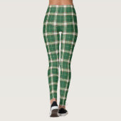 Kerst Plaid Wit, Groen Leggings (Achterkant)