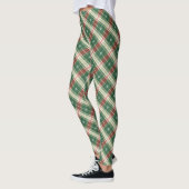 Kerst Plaid Wit, Groen Leggings (Links)