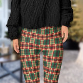 Kerst plaids geruit effect leggings