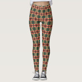 Kerst plaids geruit effect leggings (Voorkant)