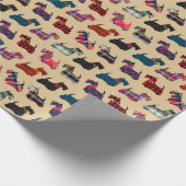 Kerst Plaids Vakantie Schotse Terriers Cadeaupapier (Hoek)